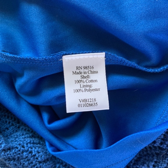 Coldwater Creek cobalt blue top XL NWT - Picture 6 of 10